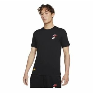 Nike Sportwear NSW‎ Club Essentials T-shirt Multi Logo Embroidery Sz S